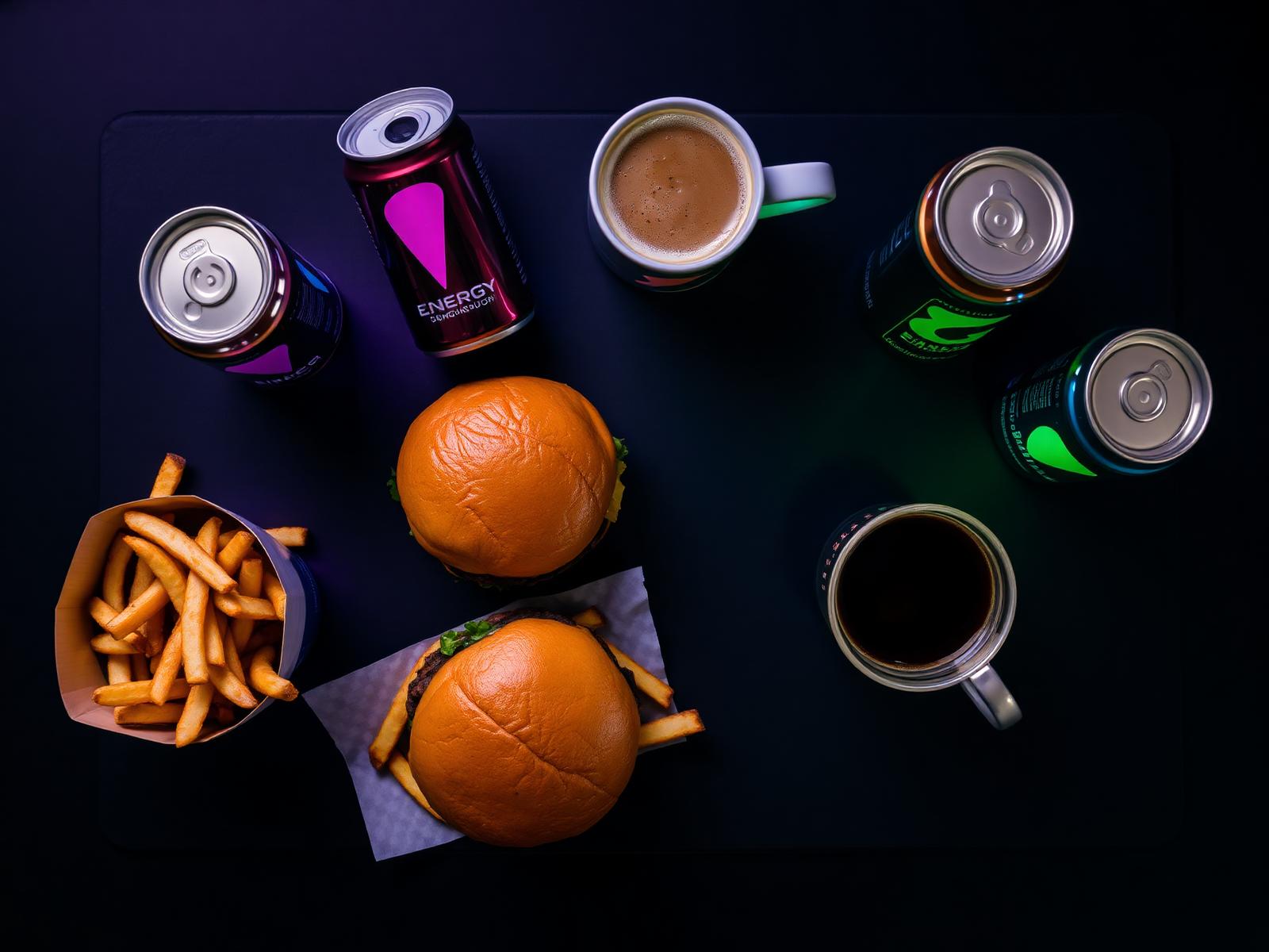 Gaming cafe food and drinks